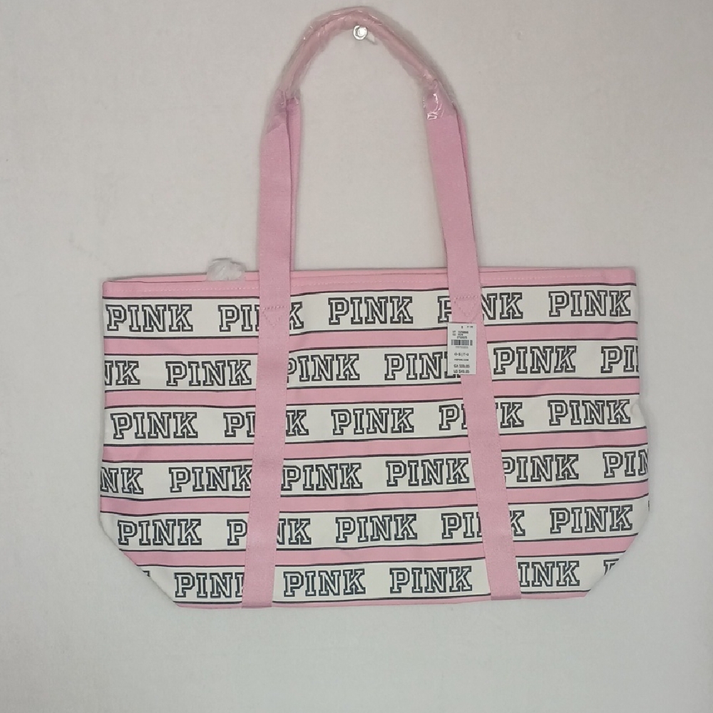 PINK Victoria's Secret Logo Tote with Pink Straps